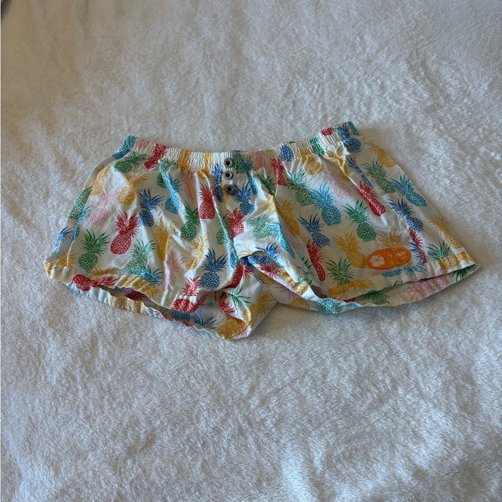 Colorful Pineapple Print Shorts